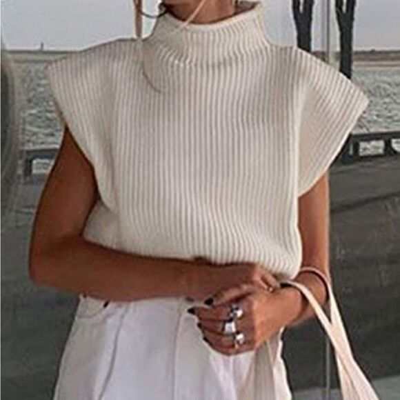 Sleeveless Sweater Tank   - Picture 3 of 4